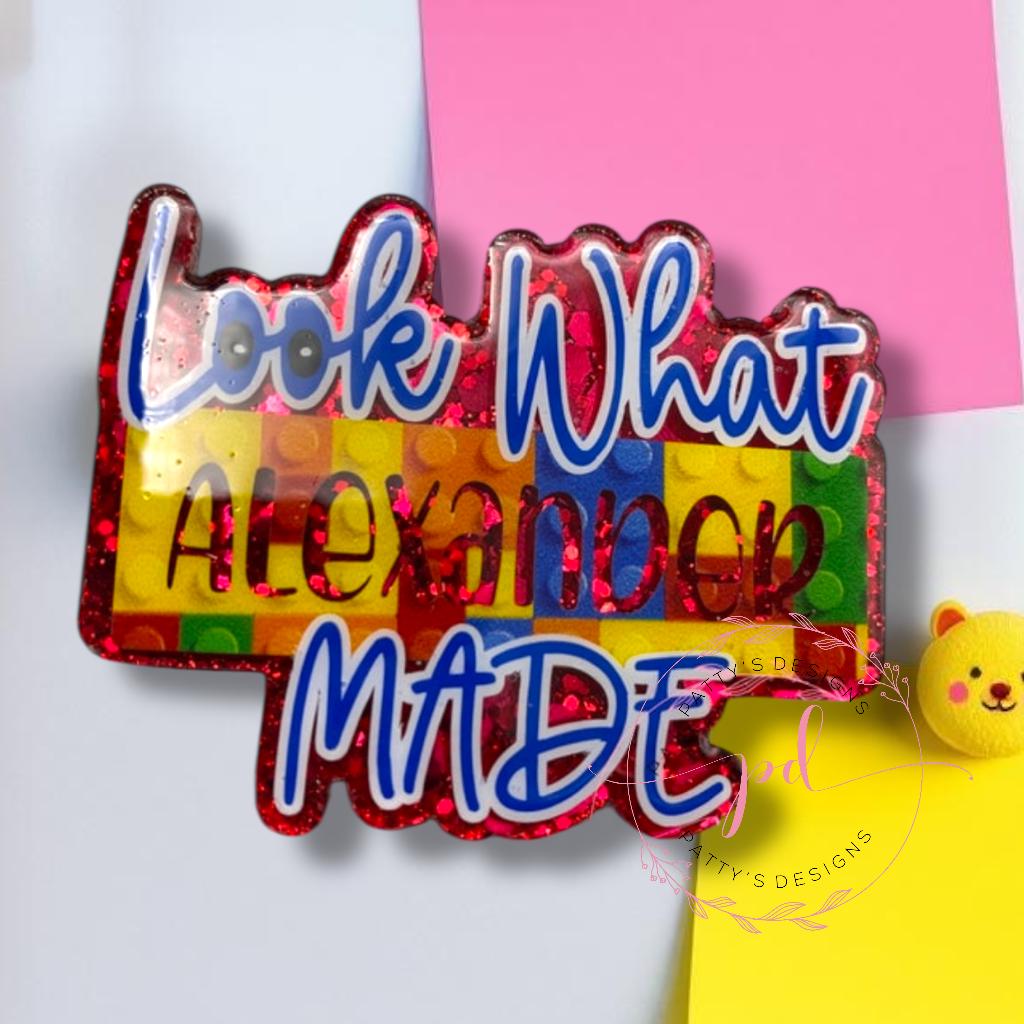 Personalized Children’s Artwork Magnet, Look What I Made - Thumbnail 3