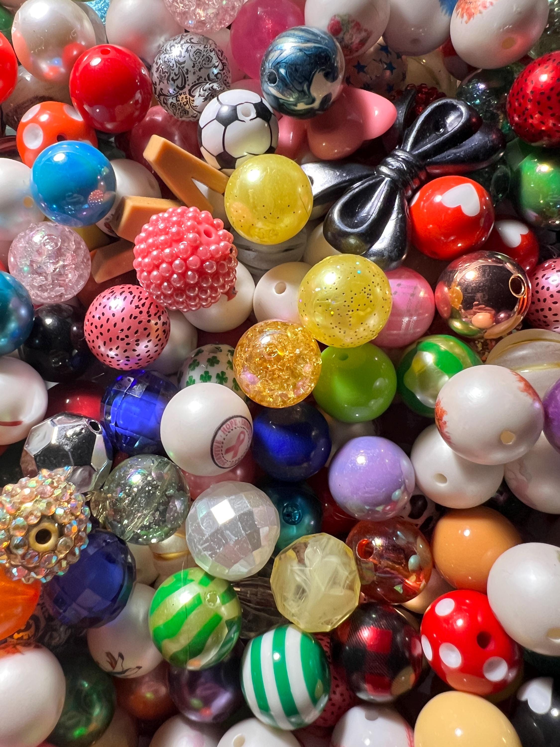 20mm Bubblegum Beads Mixed Lots - 1-lb bags approx 100 beads per Bag - Thumbnail 2