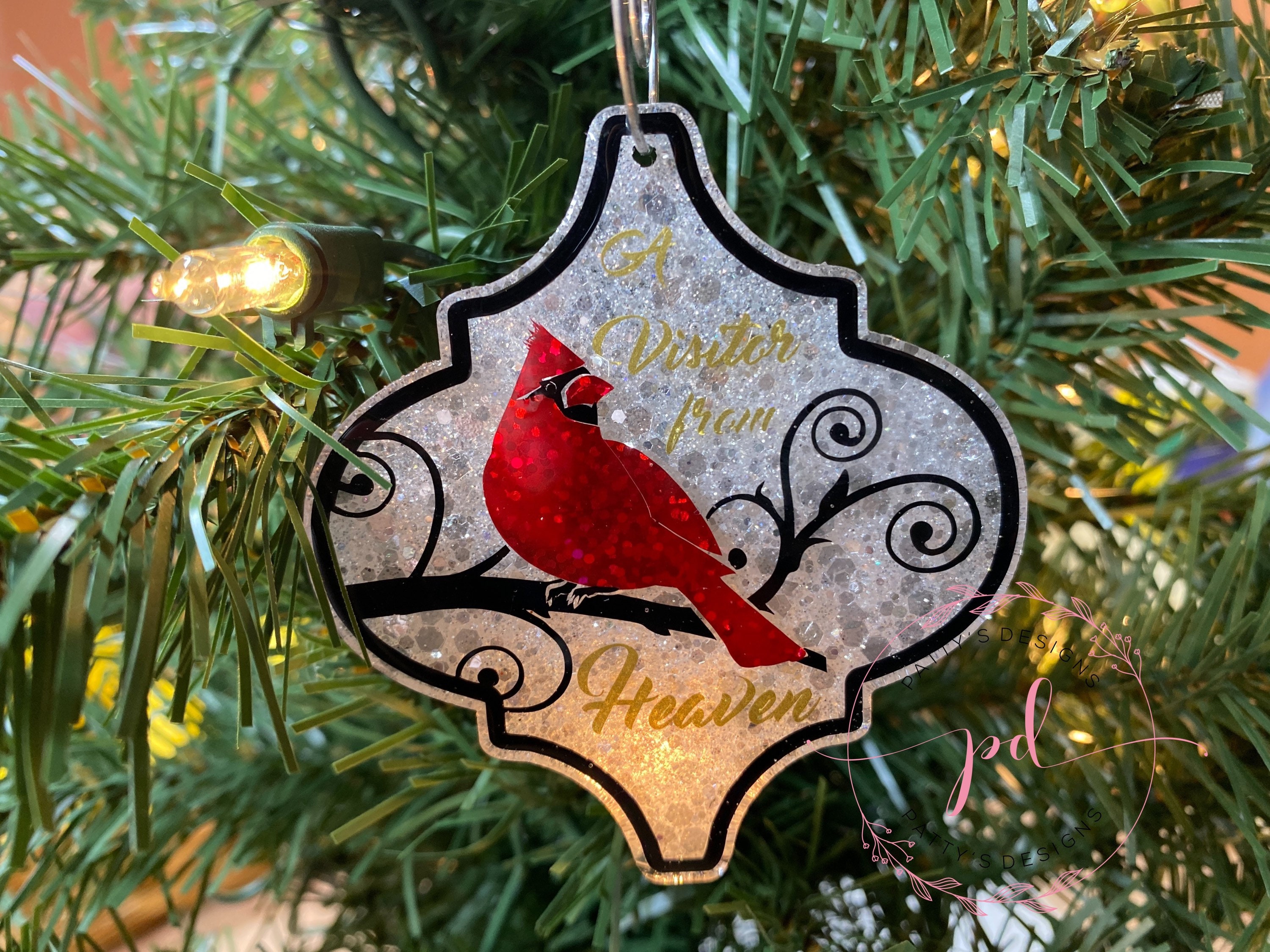 A Visitor from Heaven Cardinal Memorial Ornament, In Memory of