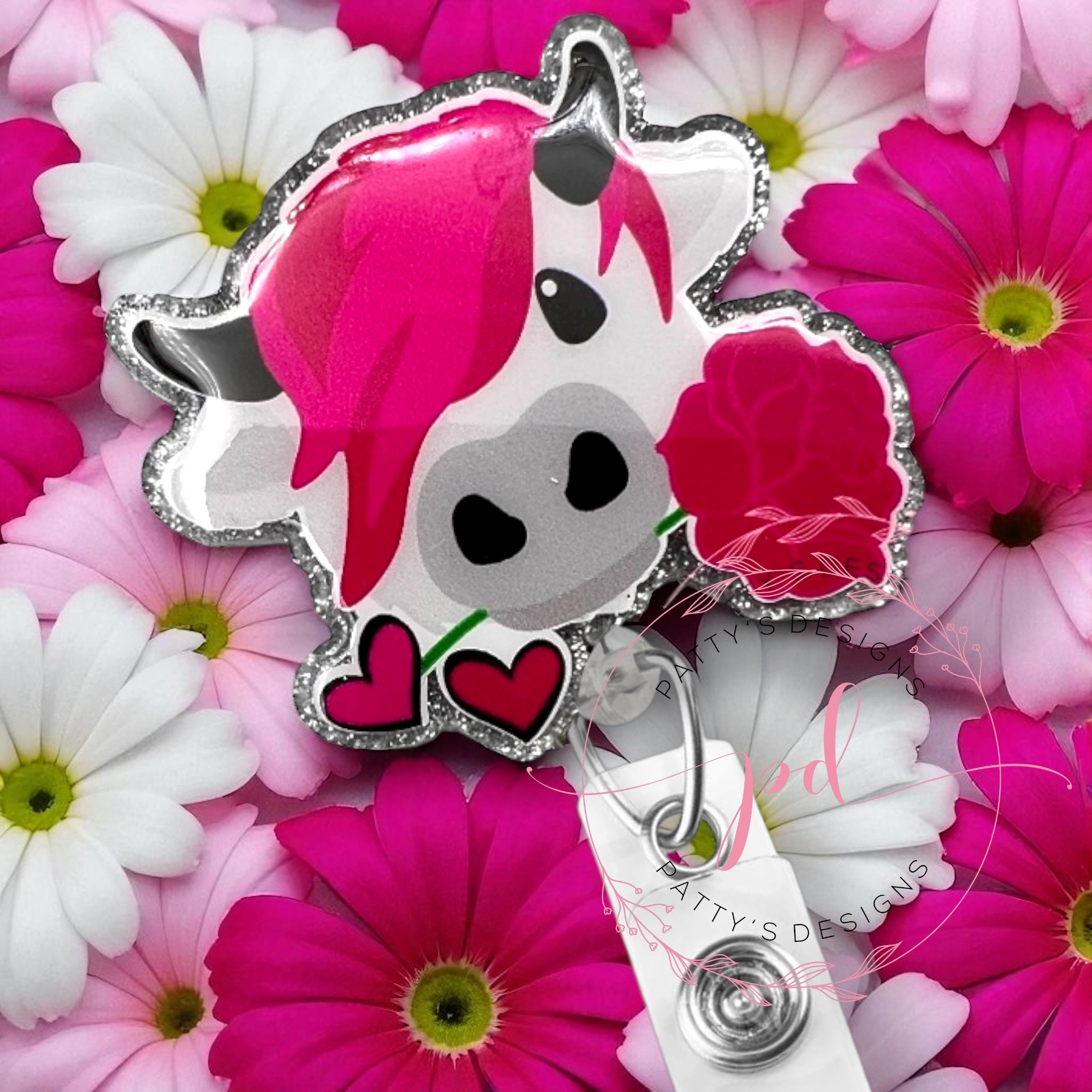 Highland Cow Badge Reel, Badge Holder, ID Holder