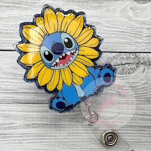 Sunflower Badge Reel, Badge Holder, ID Holder