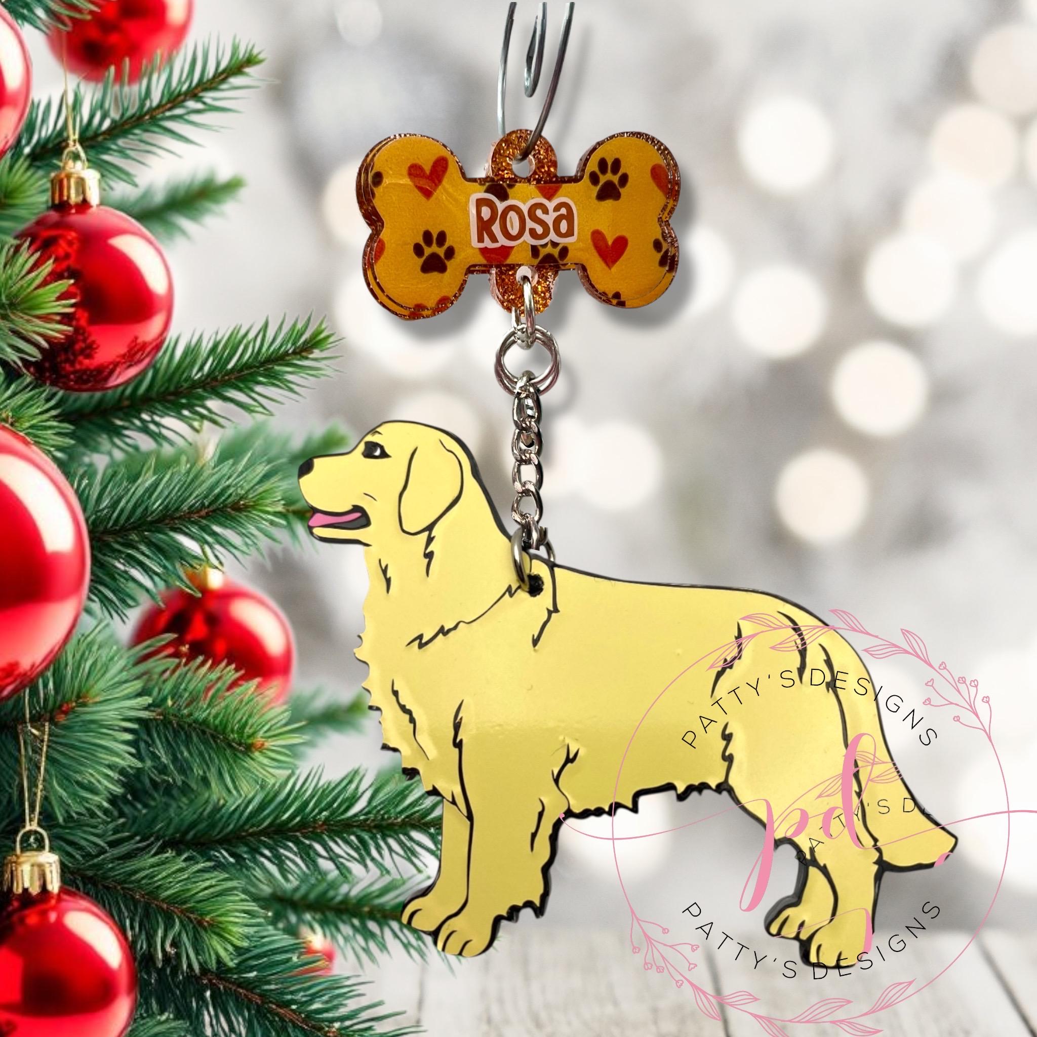 Golden Retriever Personalized Keychain or Ornament - Thumbnail 5