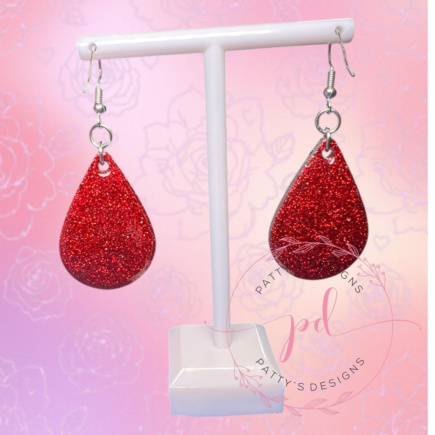 Gnome Teardrop Earrings, Valentine’s Day - Thumbnail 2