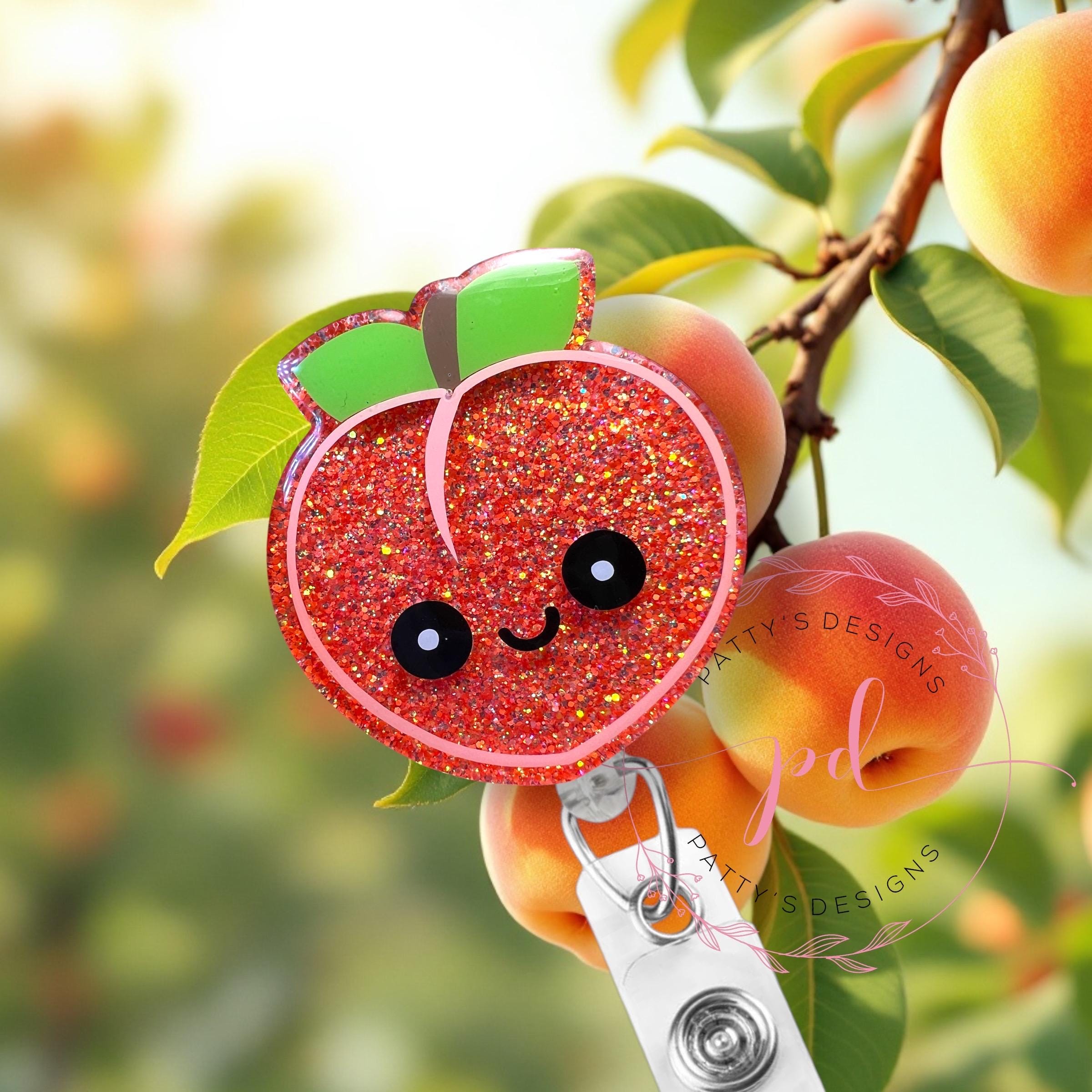 Peach Badge Reel, Badge Holder, ID Holder