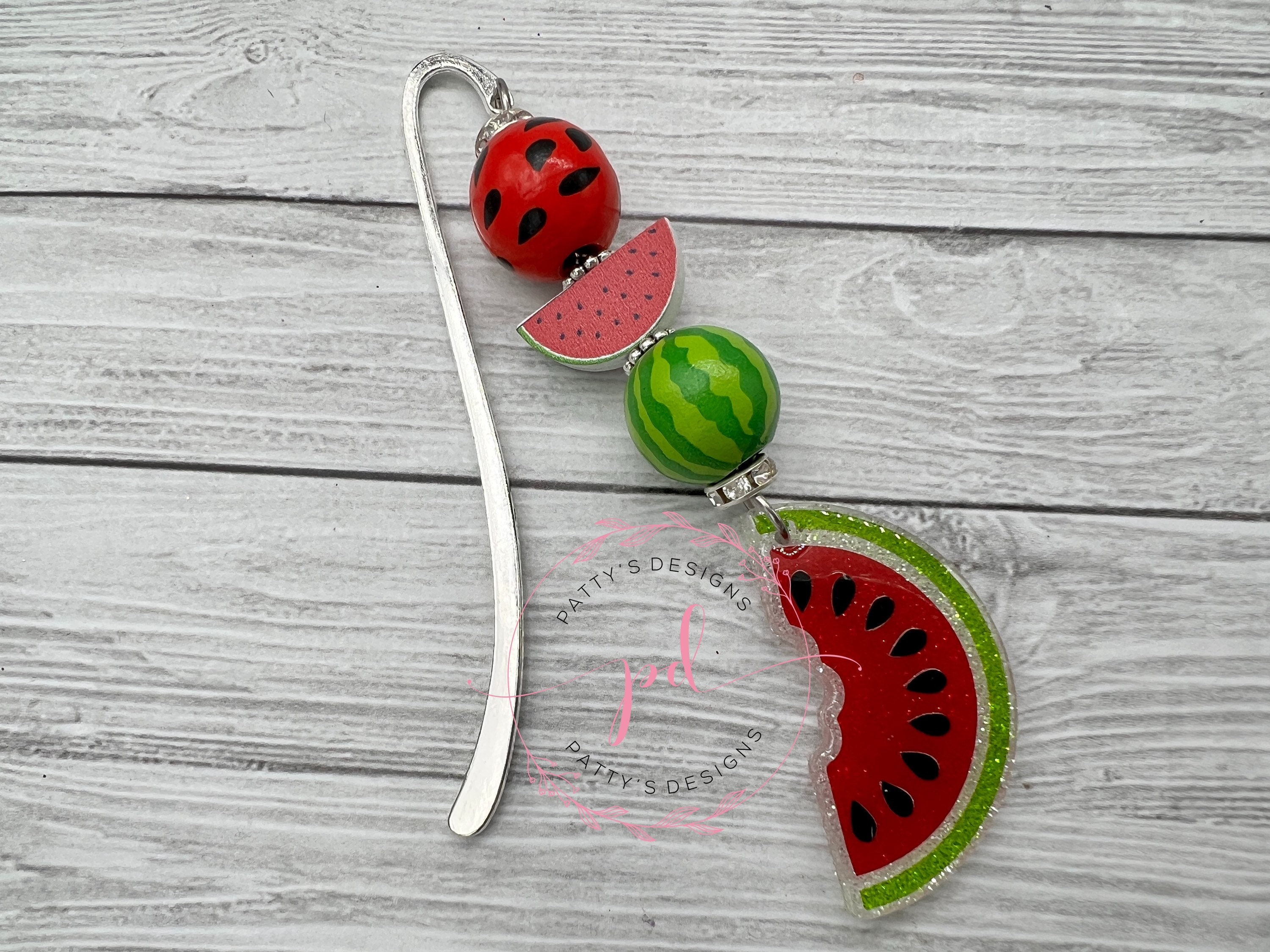 Watermelon Beaded Bookmark