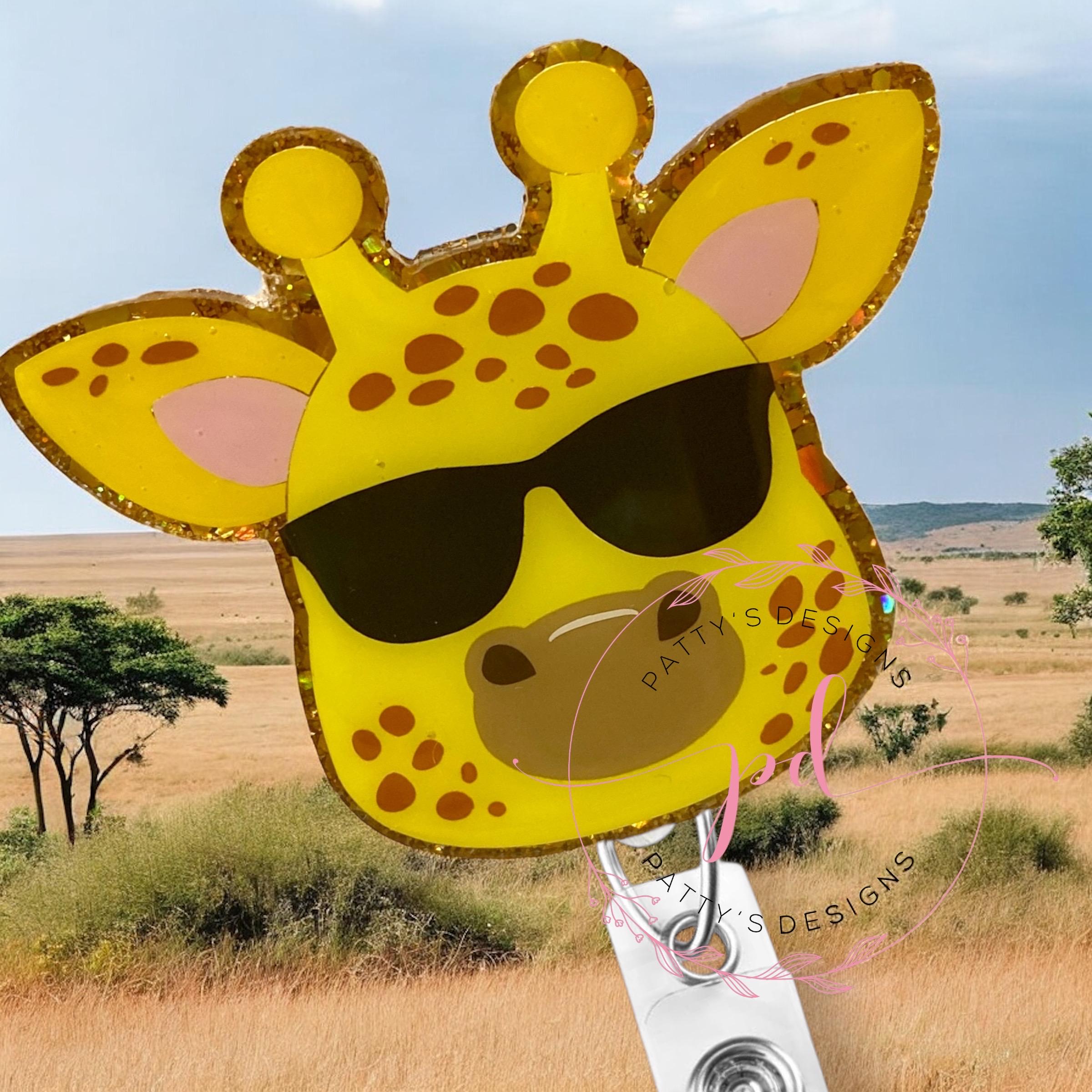 Cool Giraffe Badge Reel, Badge Holder, ID Holder