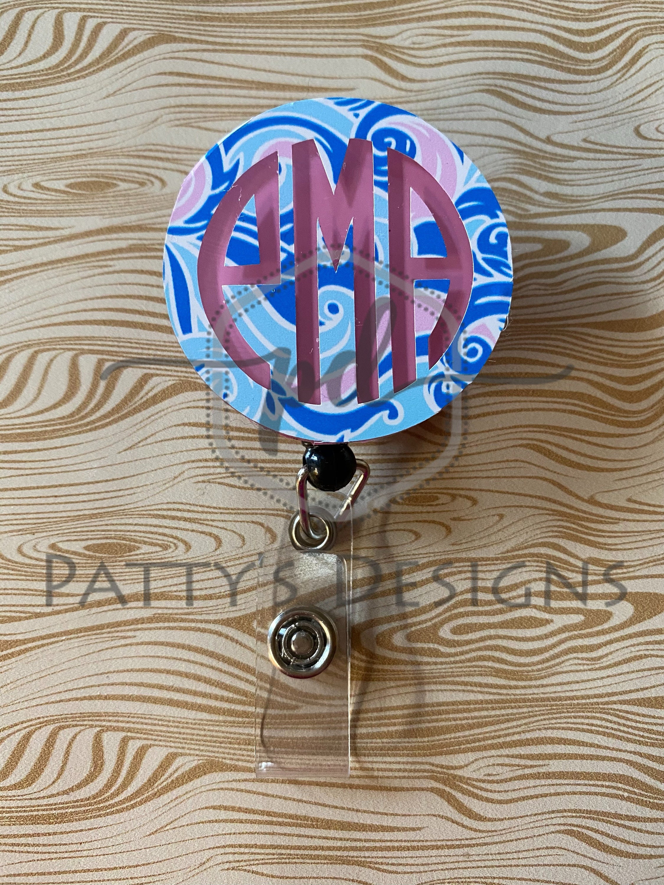 Monogram Interchangeable Badge Reel