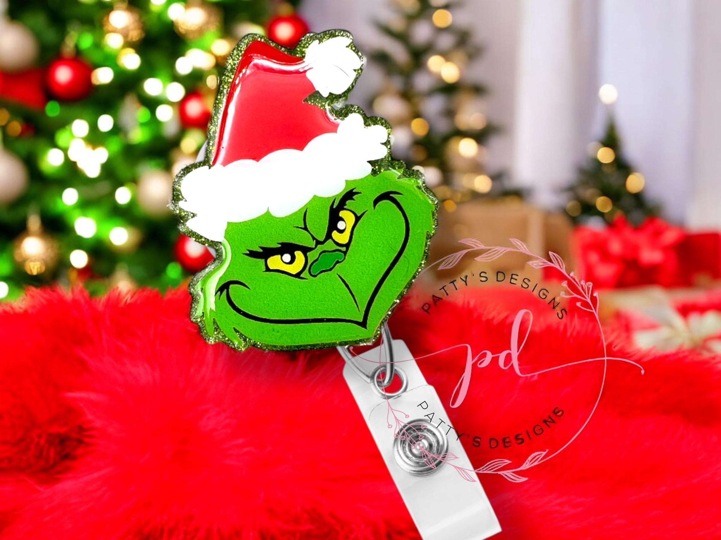 He’s A Mean One Badge Reel, Badge Holder, ID Holder, Christmas