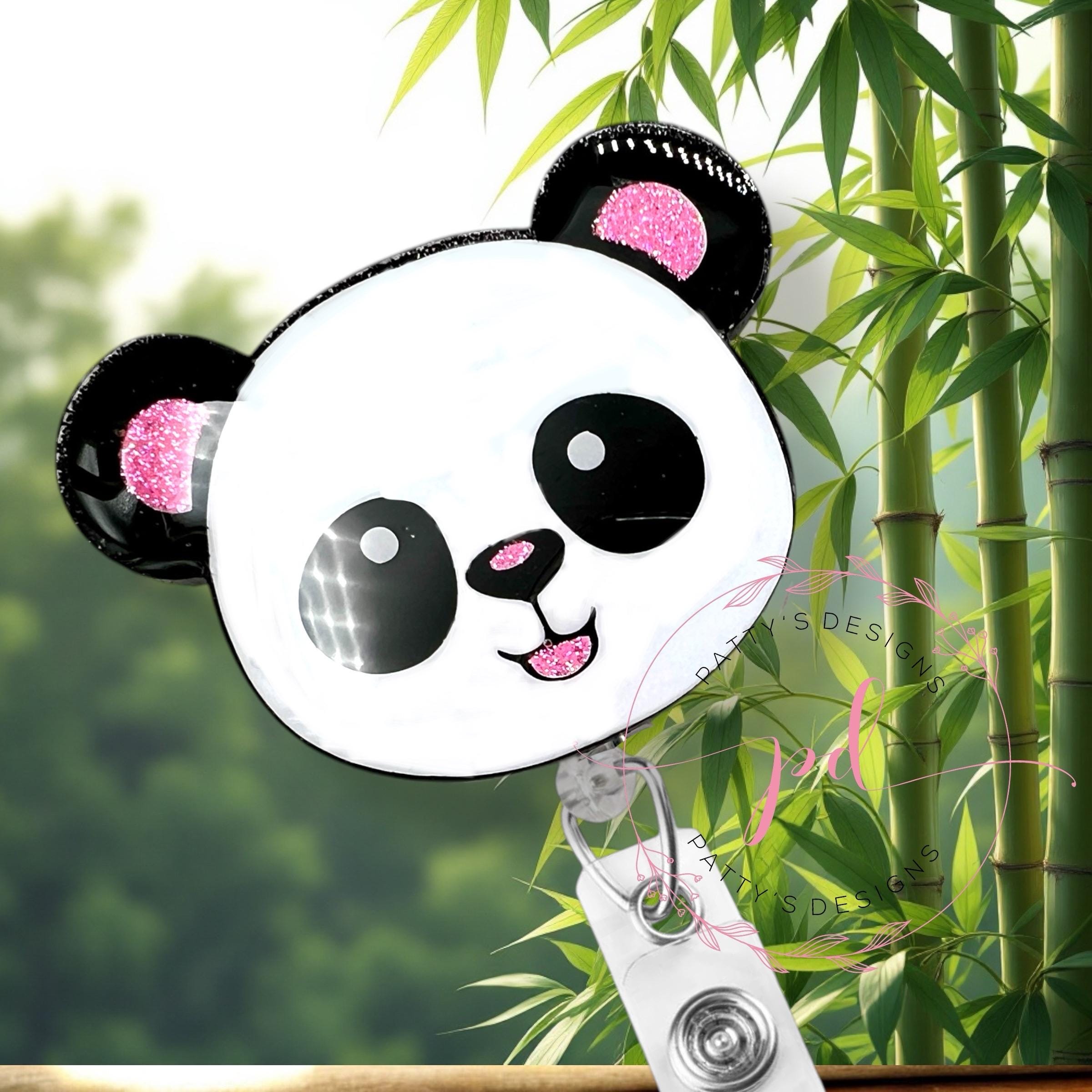 Panda Head Badge Reel, Badge Holder, ID Holder