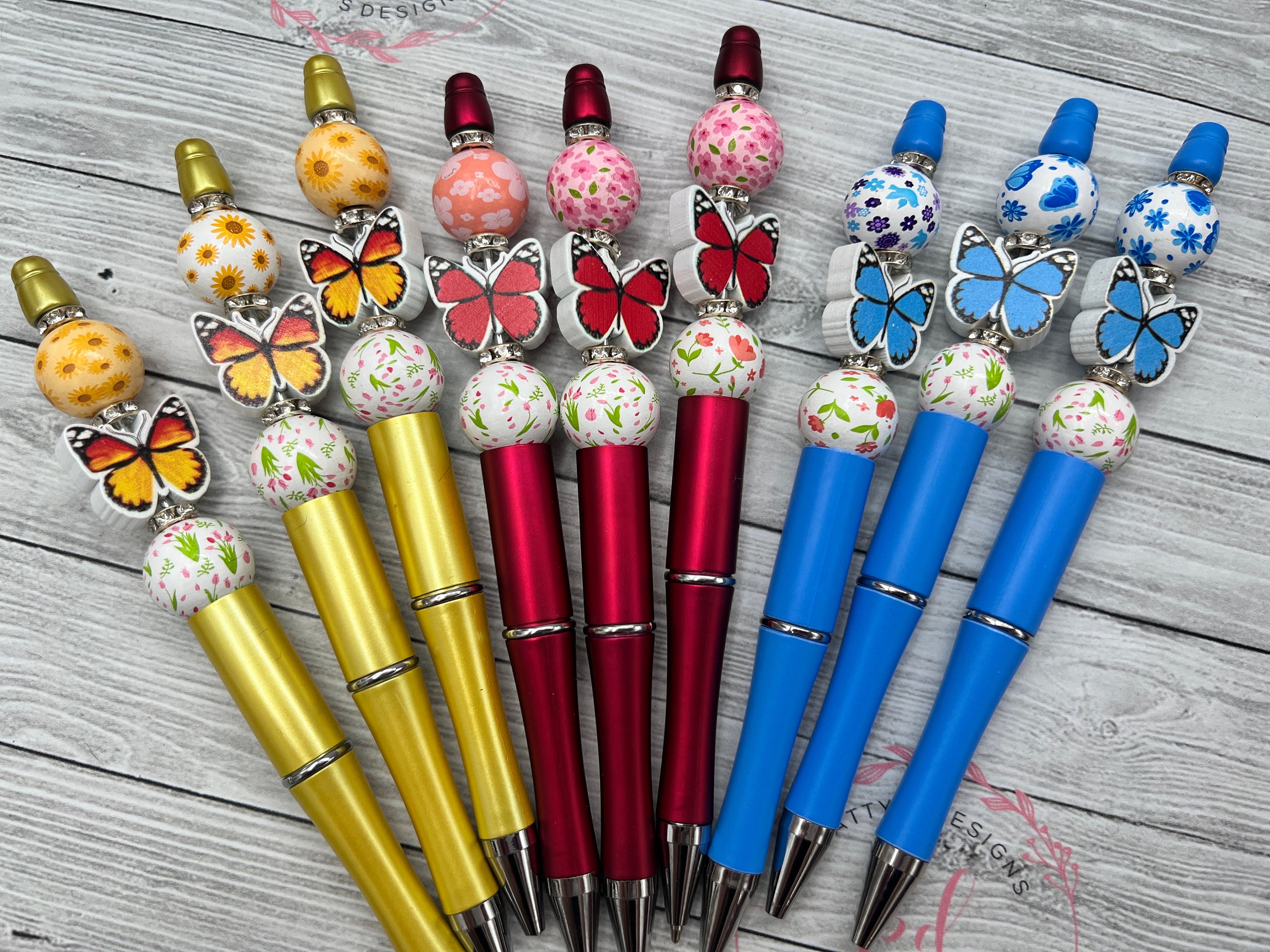 Butterfly Beaded Pen w/ Ink Refill