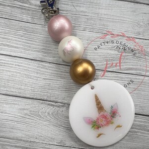 Unicorn Beaded Keychain