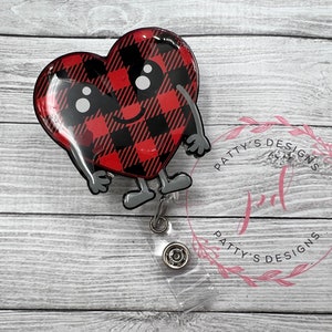 Heart Badge Reel, Badge Holder, ID Holder, Valentine, Valentine’s