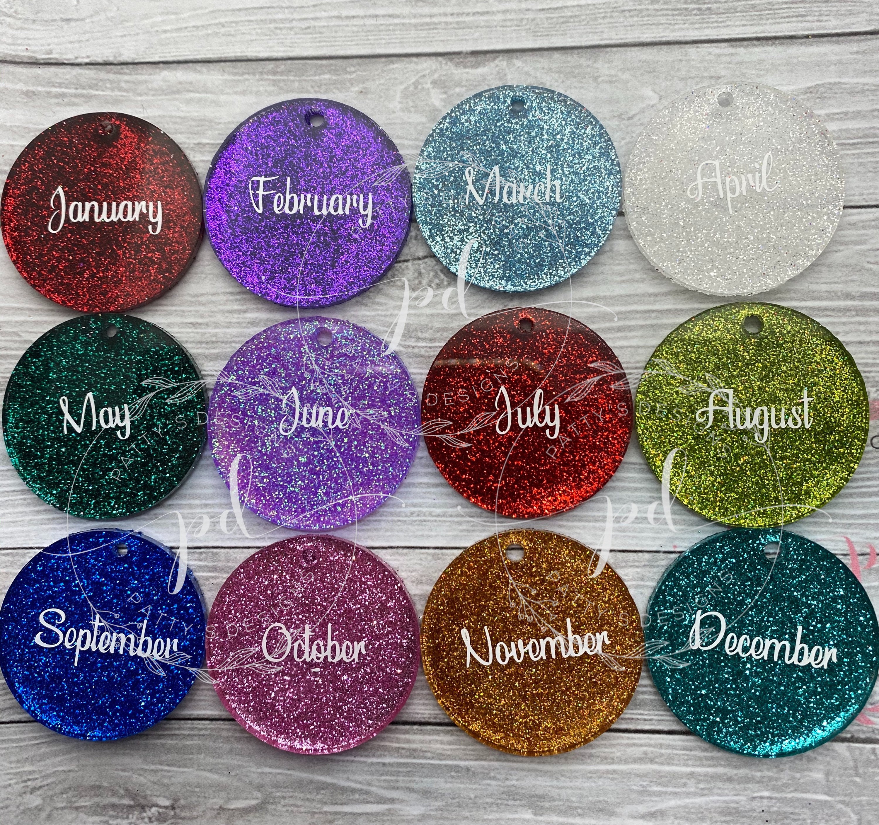 Mama Bear and Little Cubs Birthstone Keychain - Thumbnail 2