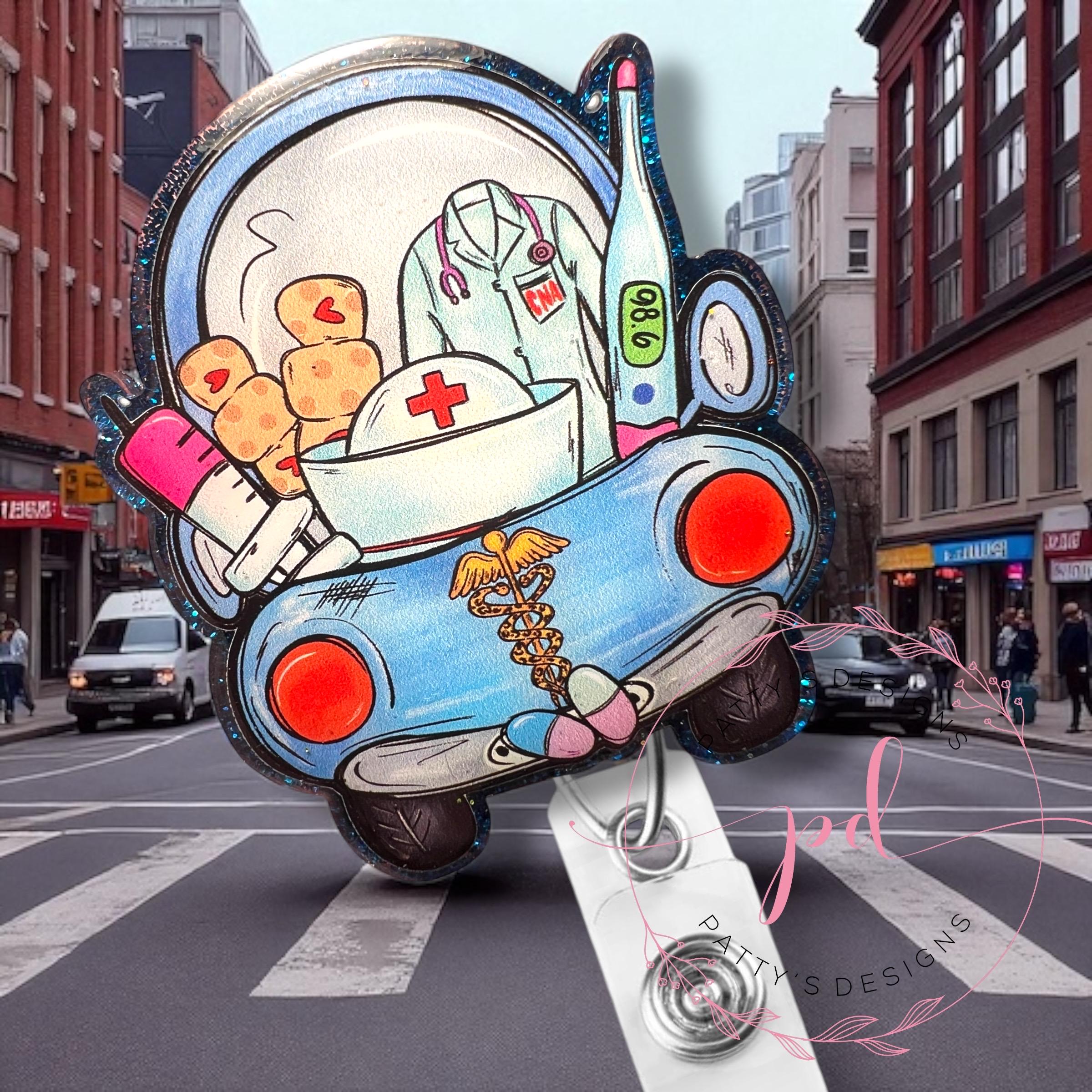 Ambulance, Medical Car, Nurse, Doctor, Hospital Badge Reel, ID Holder