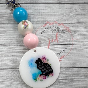 Cat Beaded Keychain