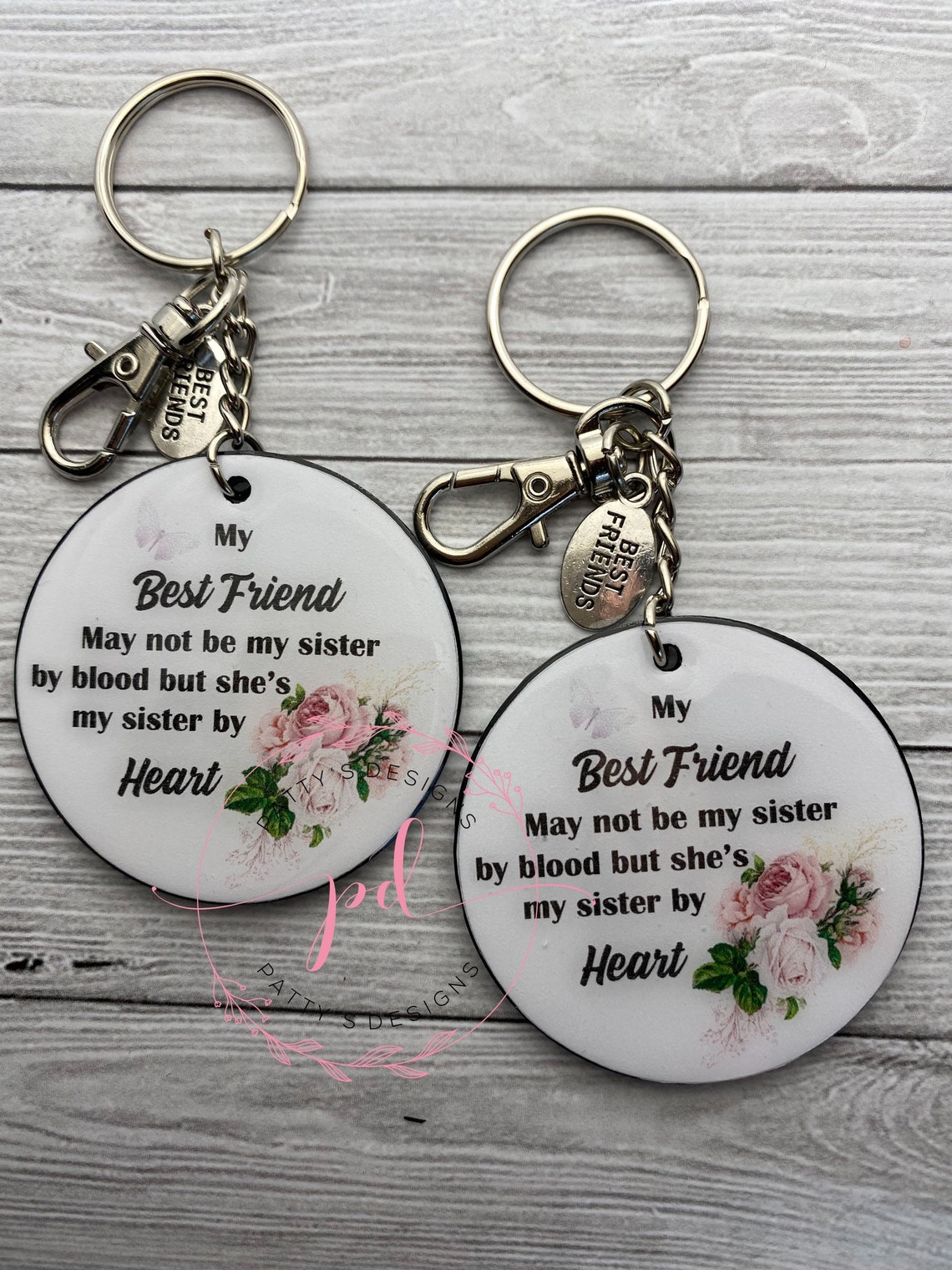 Best Friends Keychains BFF Keychains Friends Keychains Etsy