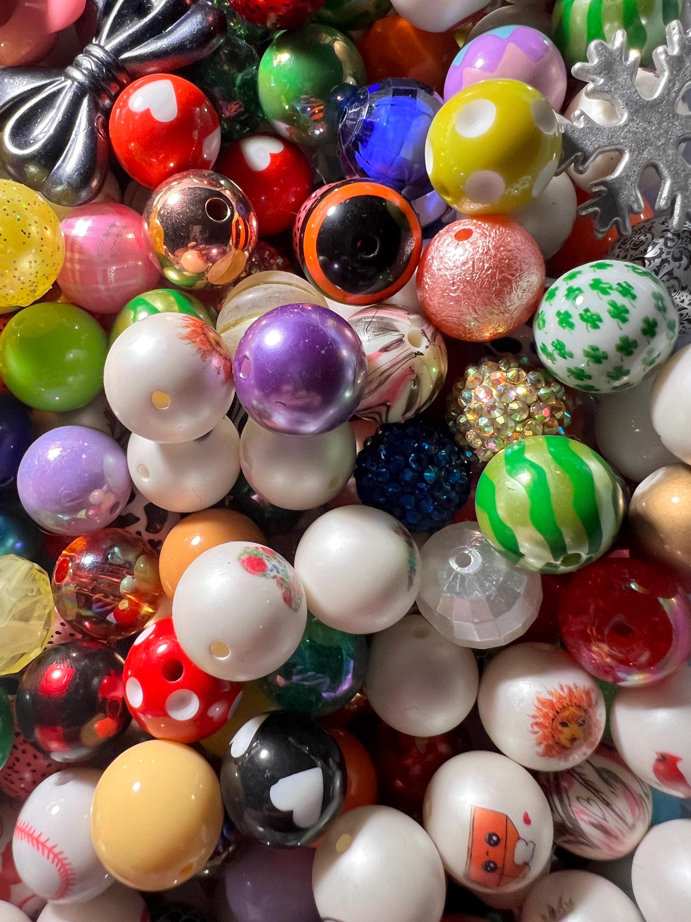 20mm Bubblegum Beads Mixed Lots - 1-lb bags approx 100 beads per Bag