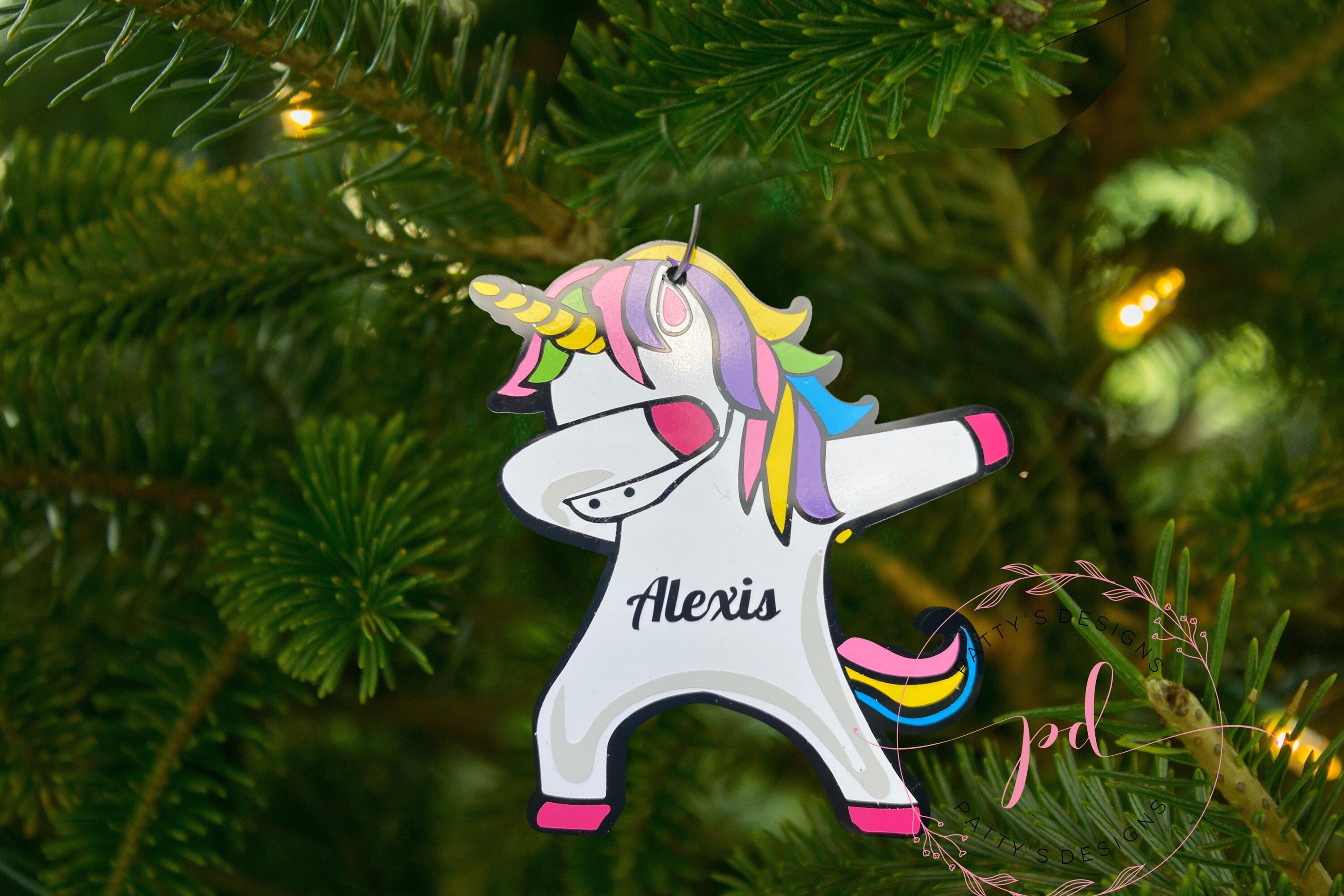 Dabbing Unicorn Ornament/Keychain