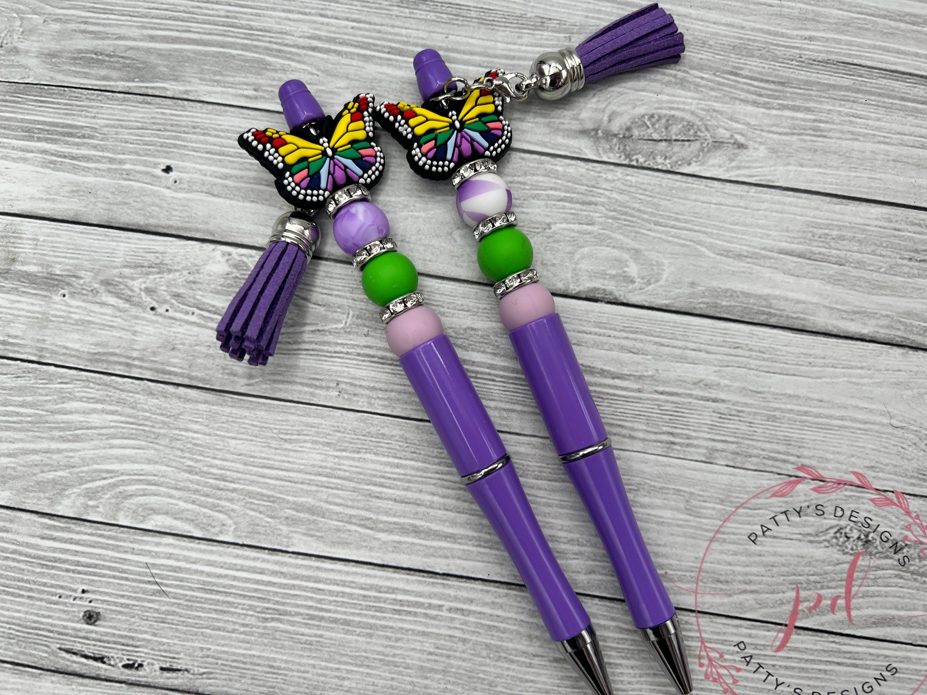 Butterfly Beaded Pen w/ Ink Refill - Thumbnail 3