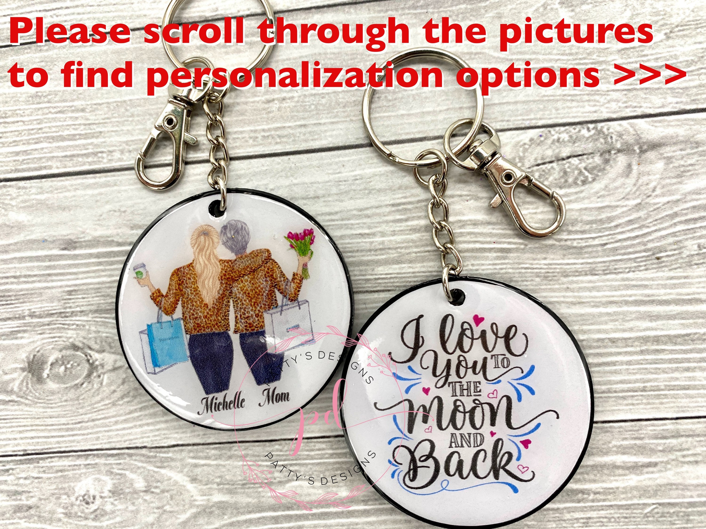 Mom and Daughter Best Friends Keychain, Mom and Daughter Friends Keychain, Gift for Mom, Gift for Daughter, Mother and daughter Personalize