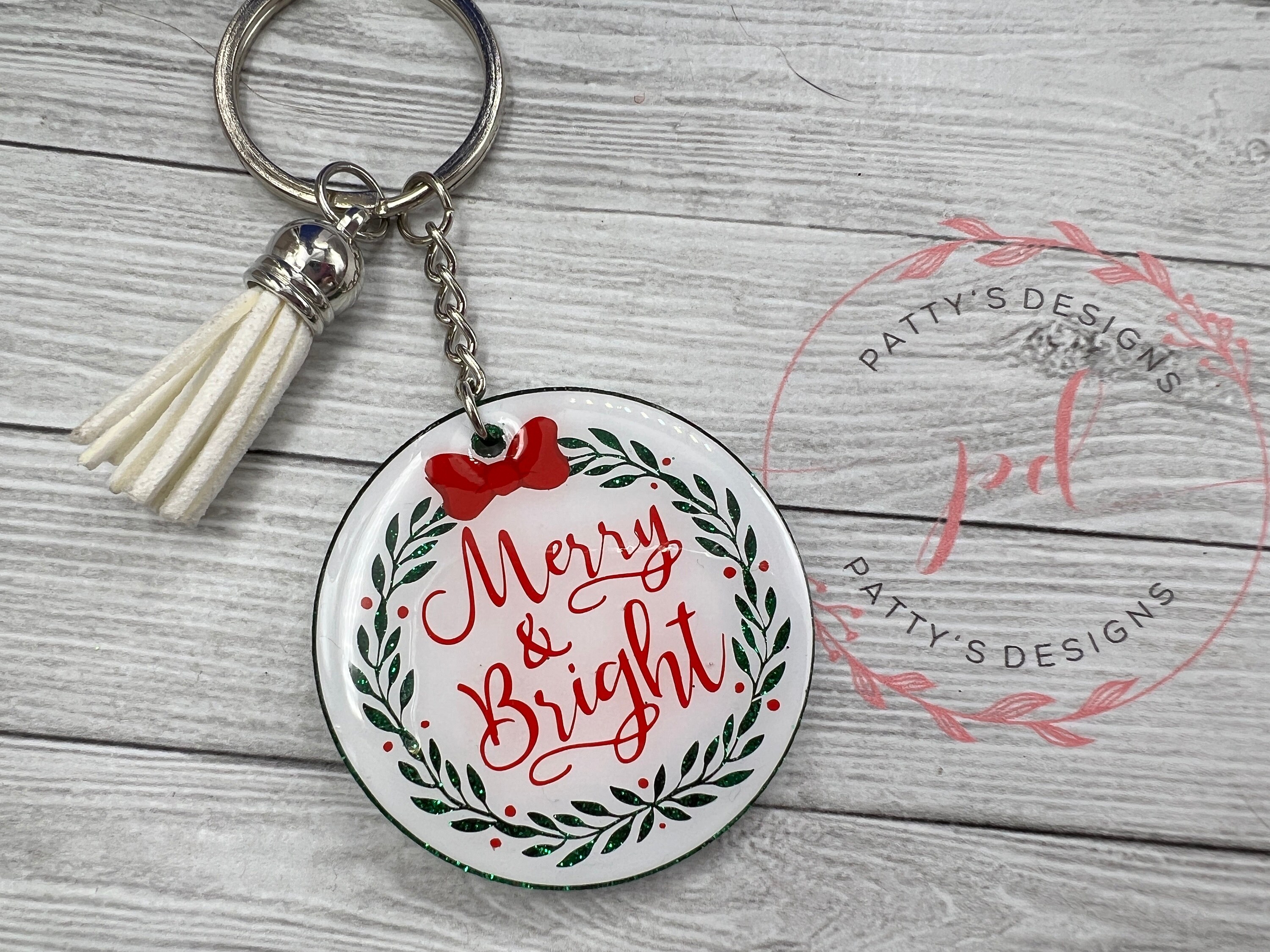Merry & Bright Keychain