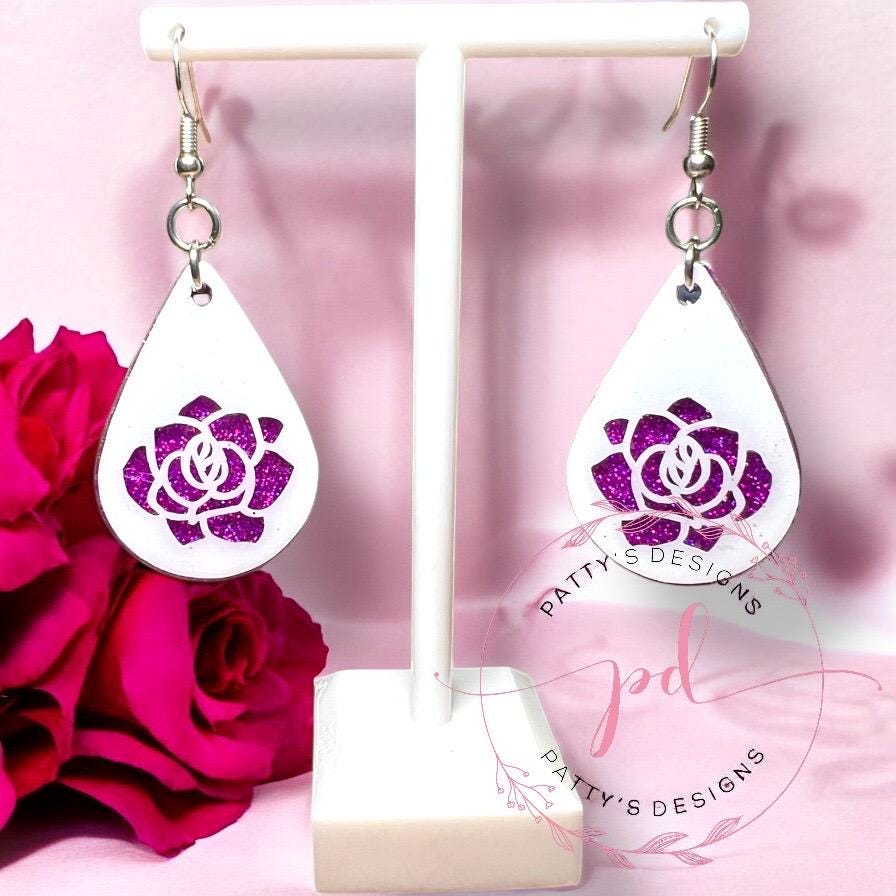 Rose Teardrop Earrings