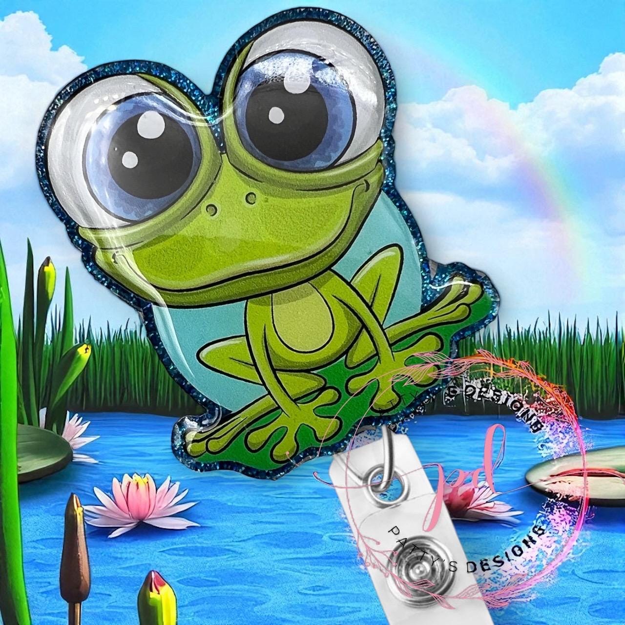 Frog Badge Reel, Badge Holder, ID Holder