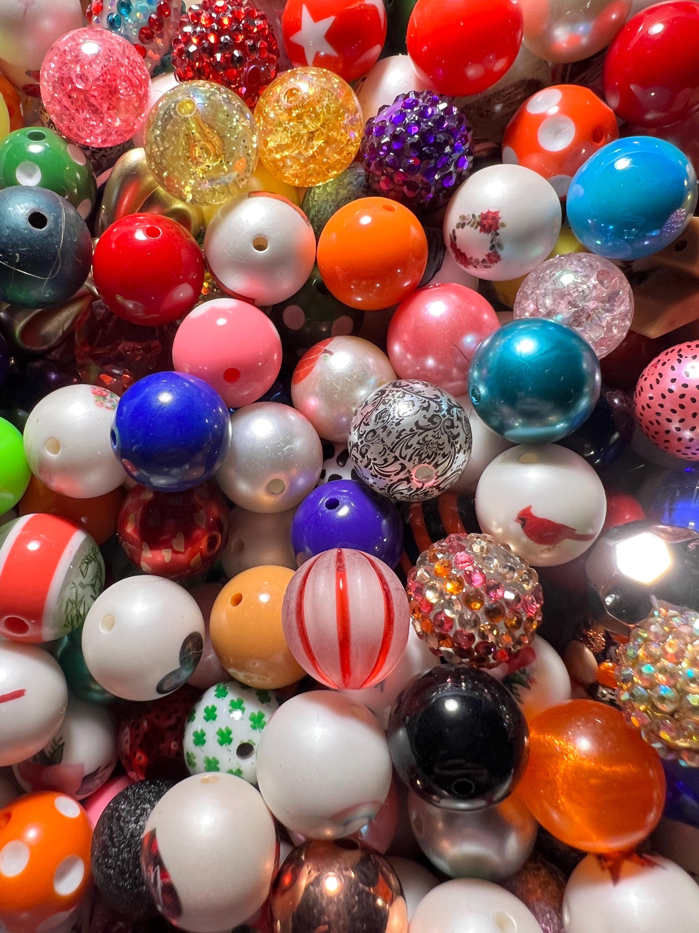 20mm Bubblegum Beads Mixed Lots - 1-lb bags approx 100 beads per Bag - Thumbnail 3