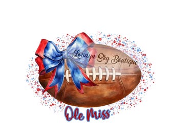 MS Rebels Inspired Football Digtal PNG Design Instant Download