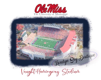 MS Rebels Stadium Inspired Football Digtal PNG Design Instant Download