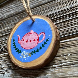 Cottagecore Decor Hand-Painted Wood Slice woodland. ethereal Toadstool Mushroom vintage Fairytale cottage Fairycore