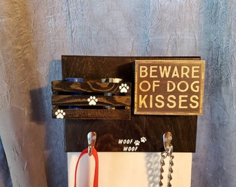 Leash and treat holder