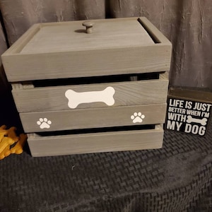 Dog Treat/food storage--small-grey