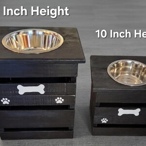 Elevated Dog Feeder Single Bowl Raised dog bowls Pet Furniture with Storage image 4