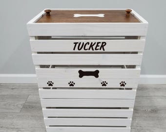 FarmHouse Dog Food Bin Pet Food Storage Cabinet Dog Lover Gift Large Dog Food Container