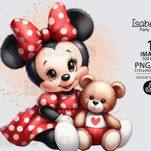 minnie mouse red dress clipart Minnie Mouse SVG | Cute Standing Pose, Red Dress & Bow | Cartoon Girl Cut File