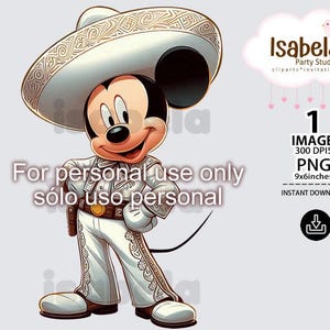 mickey charro png descarga digital - charro mickey  clipart