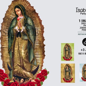virgen png, virgen guadalupe clipart, virgen sin fondo, virgen litografia, virgen image PNG DIGITAL