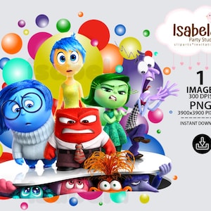Inside Out 2 Clipart PNG, Descarga digital, Ira, Alegría, Tristeza, Vergüenza Ansiedad, Envidia, Ennui png, sublimación. descarga inmediata
