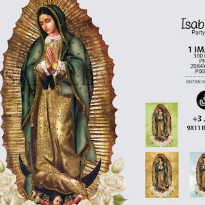 virgen png, virgen guadalupe clipart, virgen sin fondo, virgen litografia, virgen image PNG DIGITAL