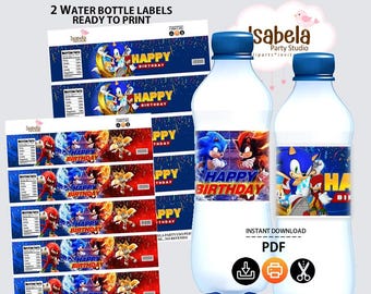 sonic water bottle, sonic out topper, sonic labels, sonic party, instant download