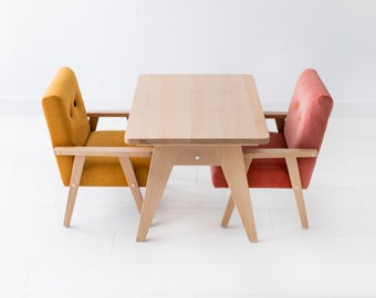 Solid Beech Wood Kids Table, Toddler Play & Craft Desk small kids wooden table, Children's Activity Table, gift ideas for childroom