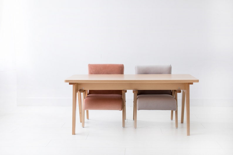 Table longue en bois TAP pour deux enfants, un bureau pour une chambre d'enfant image 3