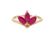 anillo de rubí, anillo de rubí marquesa, anillo de piedra de nacimiento de julio, anillo delicado, anillo apilable, anillo de la madre, oro macizo de 14k, rojo rubí, ideas de regalo