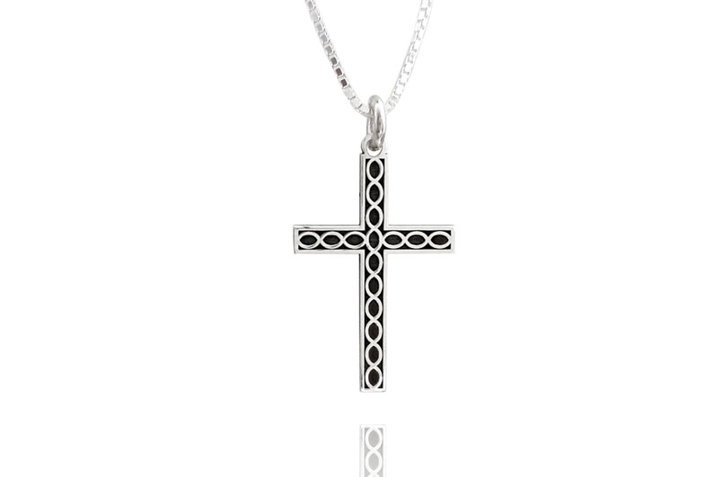 Elegant Cross necklace long Cross skinny cross necklace Etsy
