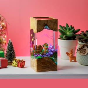 Vulpix Pokemon Resin Diorama Lamp, Fire Type Fox Pokemon Art Night Light, Unique Gamer Gift For Kids, Gaming Room Decor, Custom Vulpix Figur
