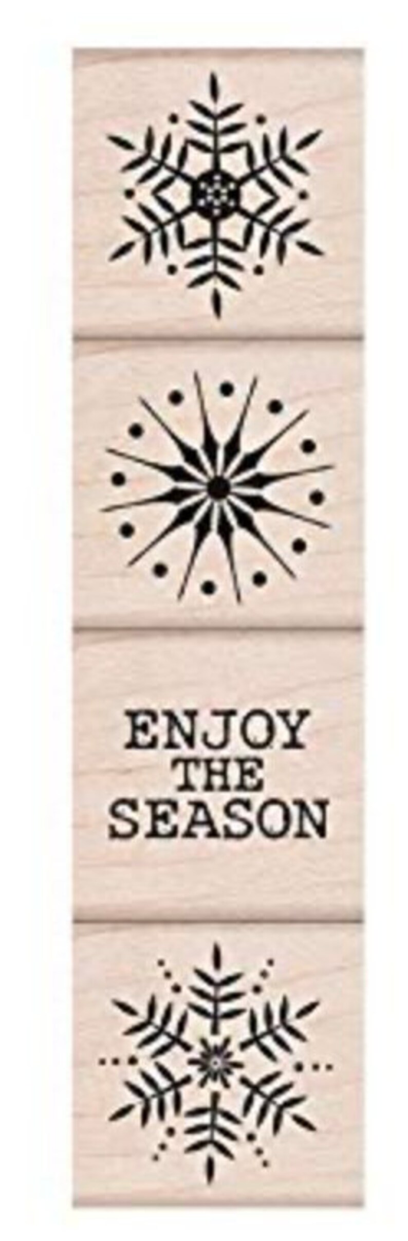 Item LP209 ENJOY THE SEASON 4 Pc Woodblock Rubber Stamps by Hero Arts