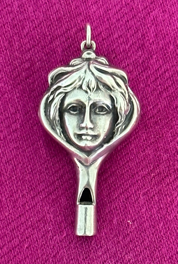 Art Nouveau original Sterling Woman’s Whistle - image 6