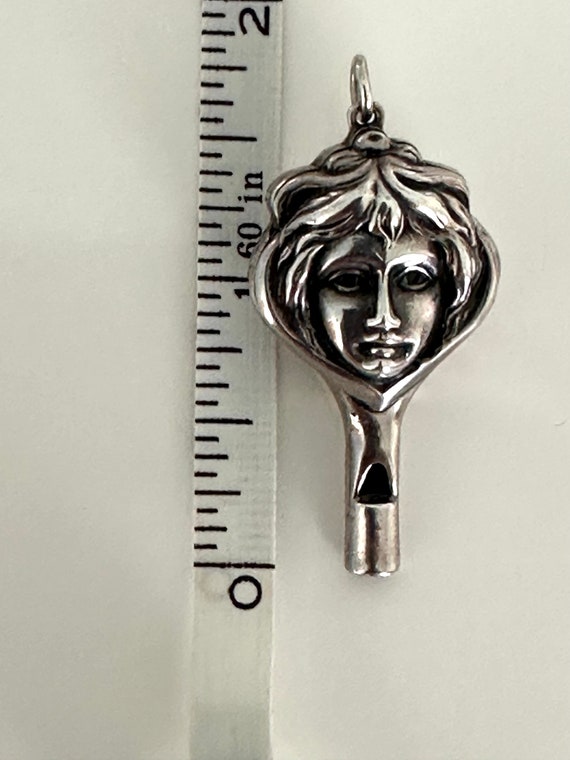 Art Nouveau original Sterling Woman’s Whistle - image 1