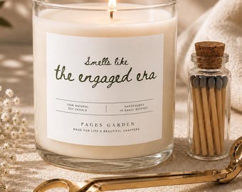 Engagement Gift for Bride, Smells Like the Engaged Era Candle, Bridal Shower Gift for Her, Bride to Be Gift